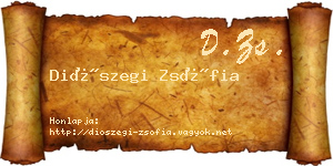 Diószegi Zsófia névjegykártya