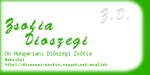 zsofia dioszegi business card